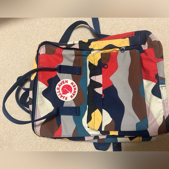 Unused Fjallraven Kanken rainbow camo backpack. Summer landscape - Picture 3 of 7
